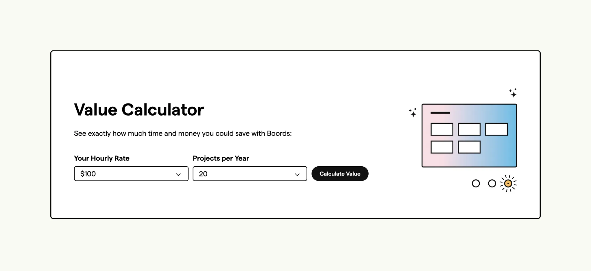 Boords' Value Calculator