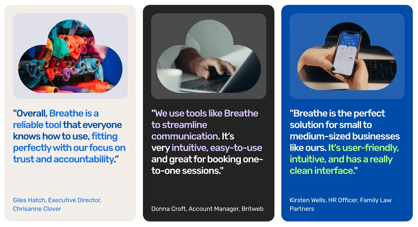 Breathe's Testimonials