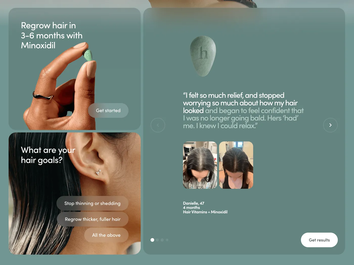Hers' Before-and-After Testimonial Carousel