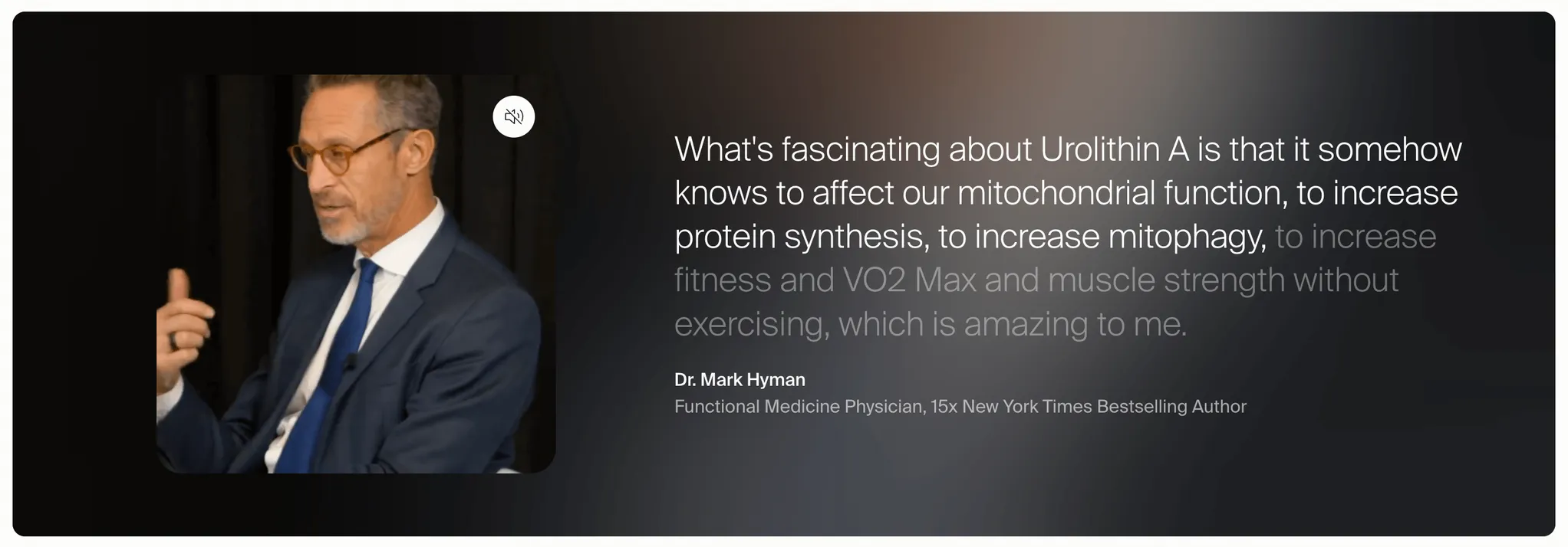 Timeline Mitopure's Testimonial with Live Captions