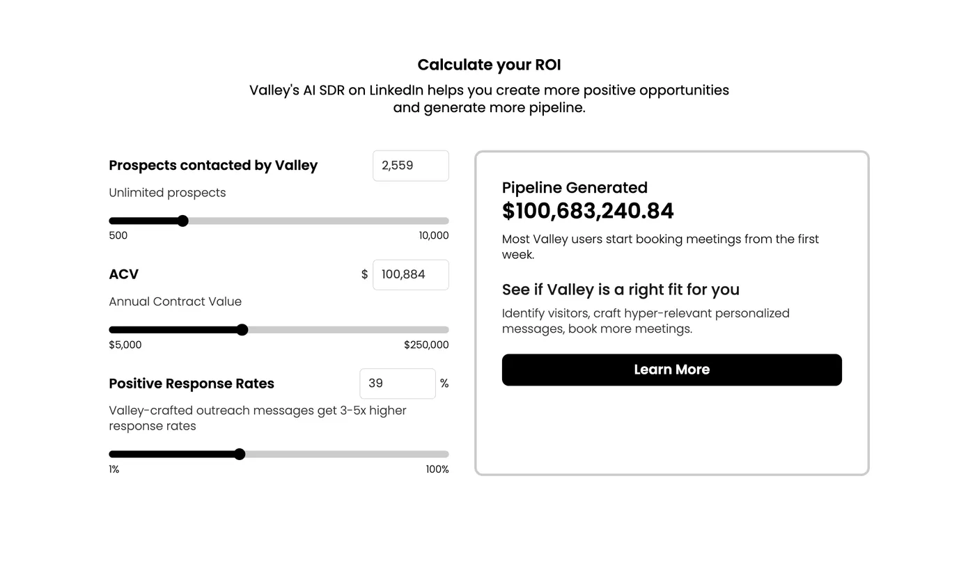 Valley's ROI Calculator