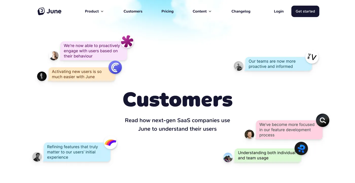 June's Floating Bubble Testimonials