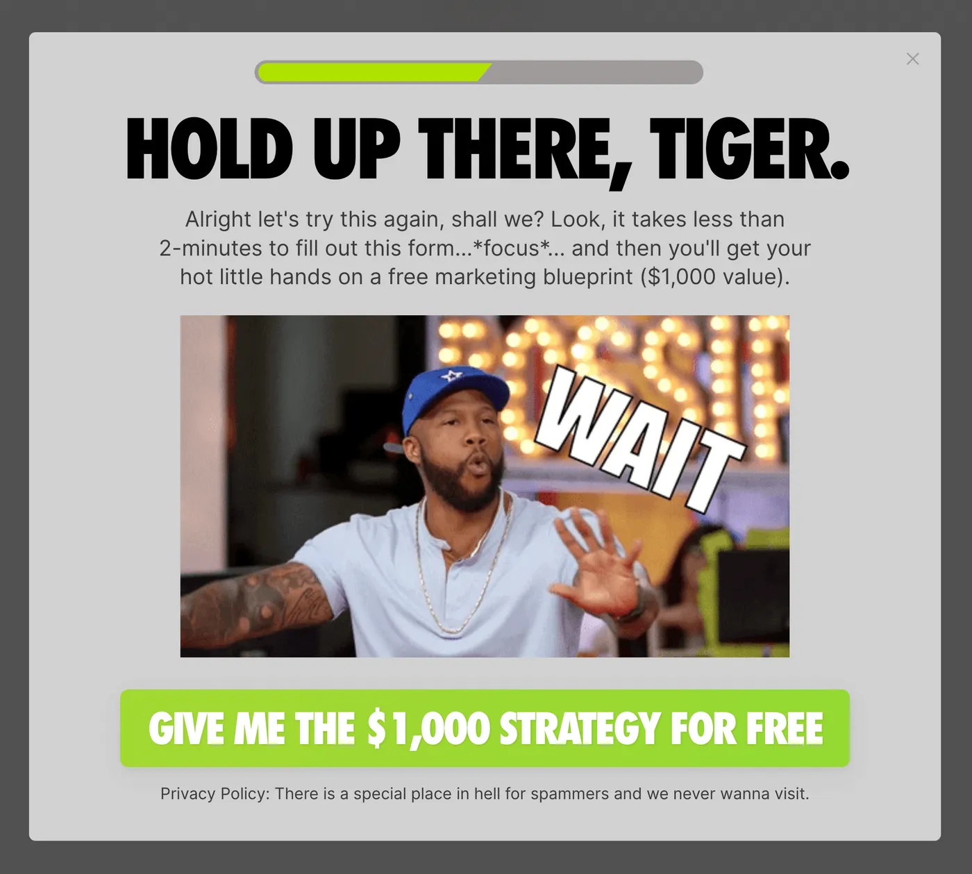 King Kong's Exit-intent Popup