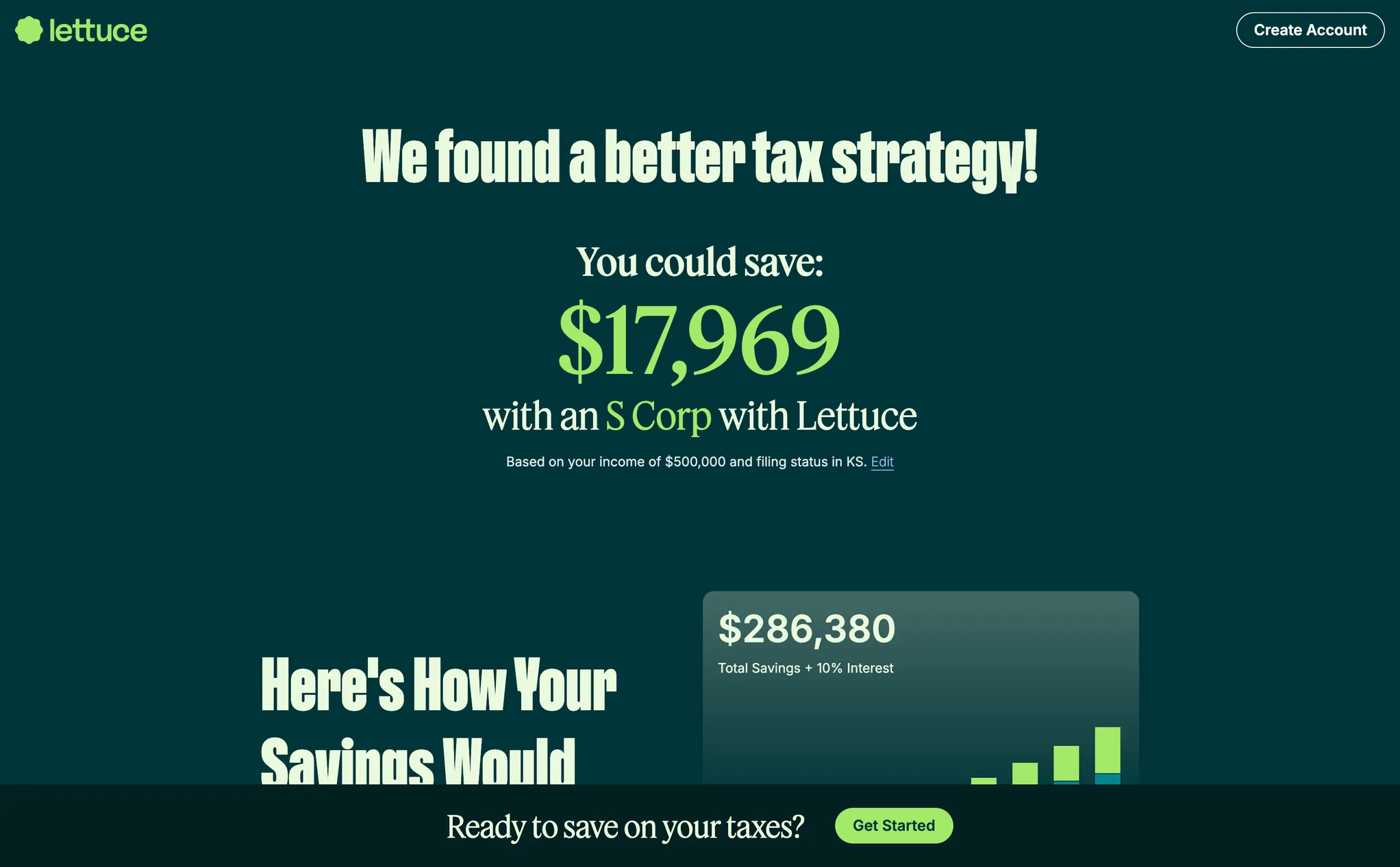 Lettuce's Tax Savings Calculator