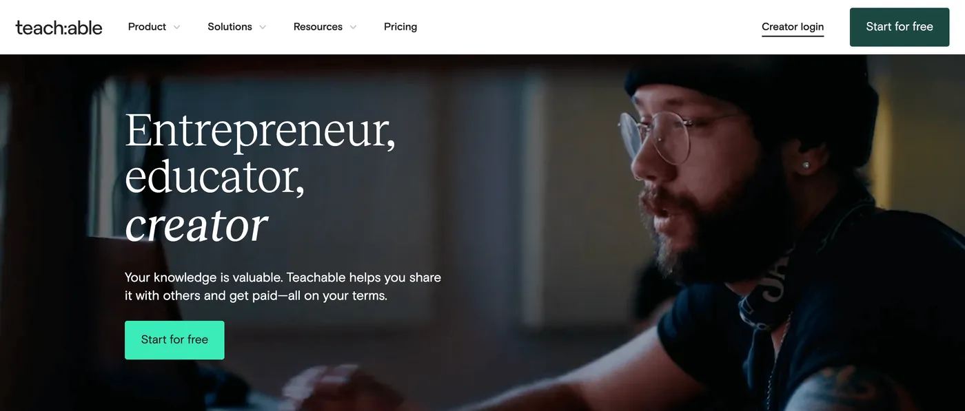 Teachable's Target Callout Headline
